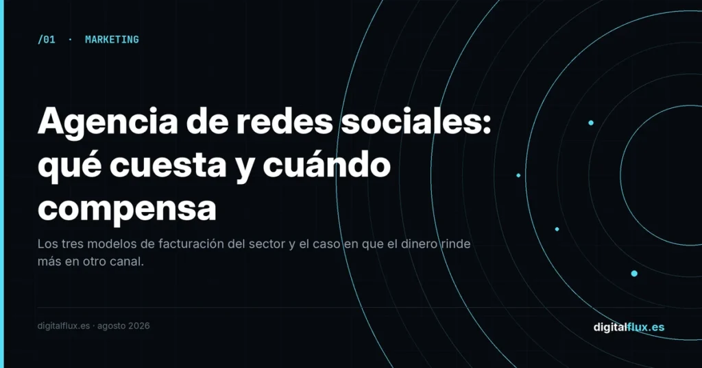 Agencia de redes sociales: qué hace, qué cuesta y cuándo compensa para una pyme