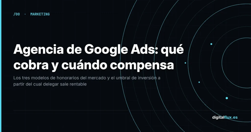 Agencia de Google Ads en 2026: qué cobra por gestionar tu cuenta y cuándo compensa delegar