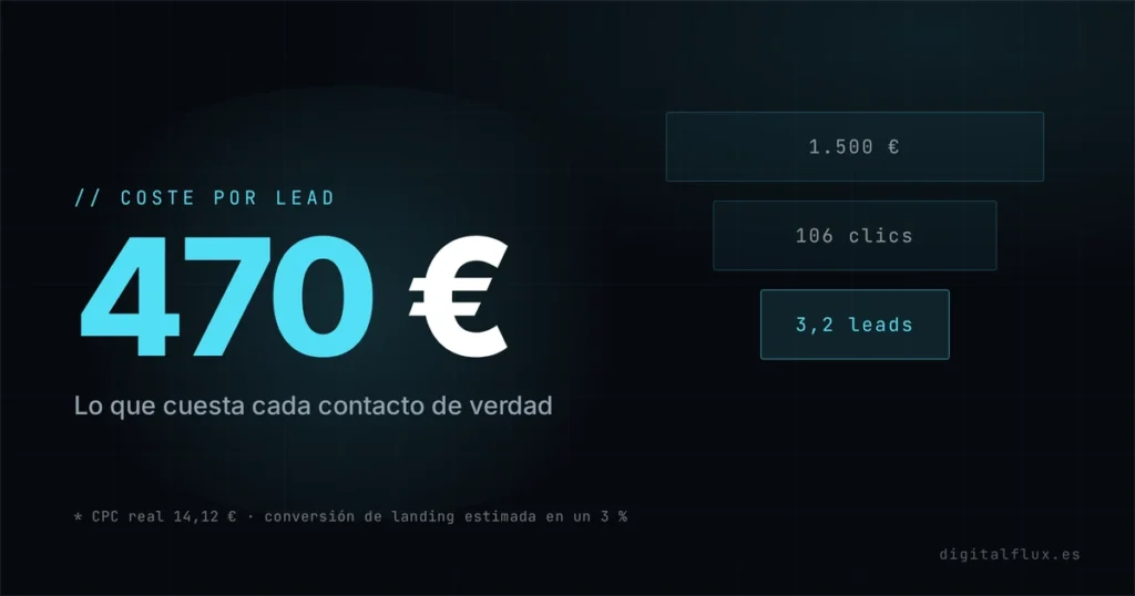 Coste por lead de 470 euros: cuánto cuesta captar un lead en 2026