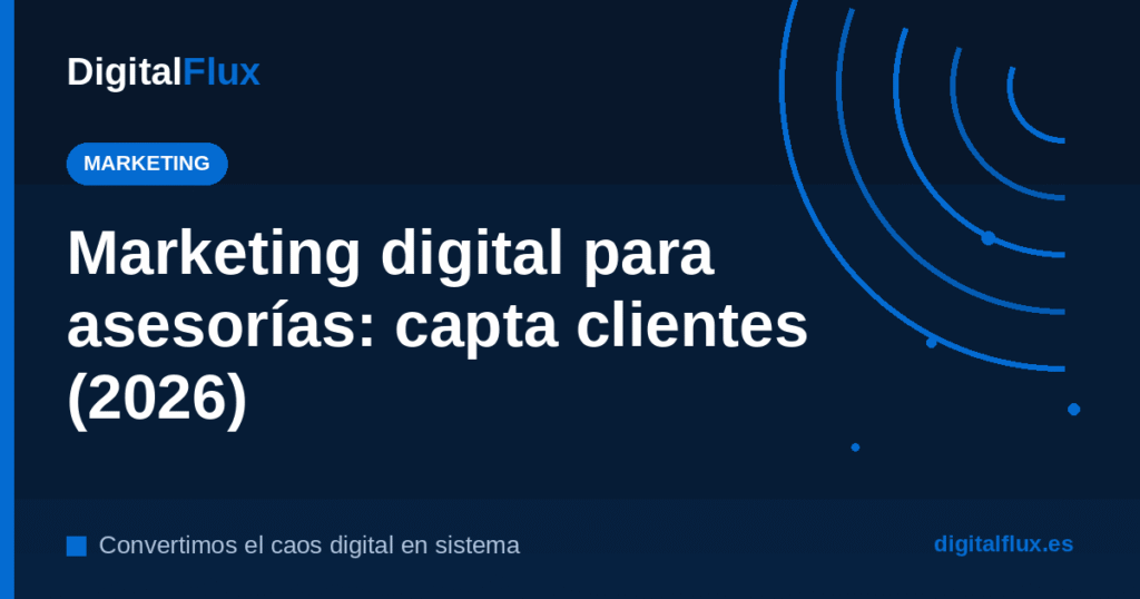 Marketing digital para asesorías: guía 2026 para captar clientes en tu despacho