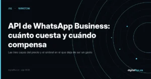 Portada del artículo sobre el coste de la API de WhatsApp Business y cuándo compensa a una pyme