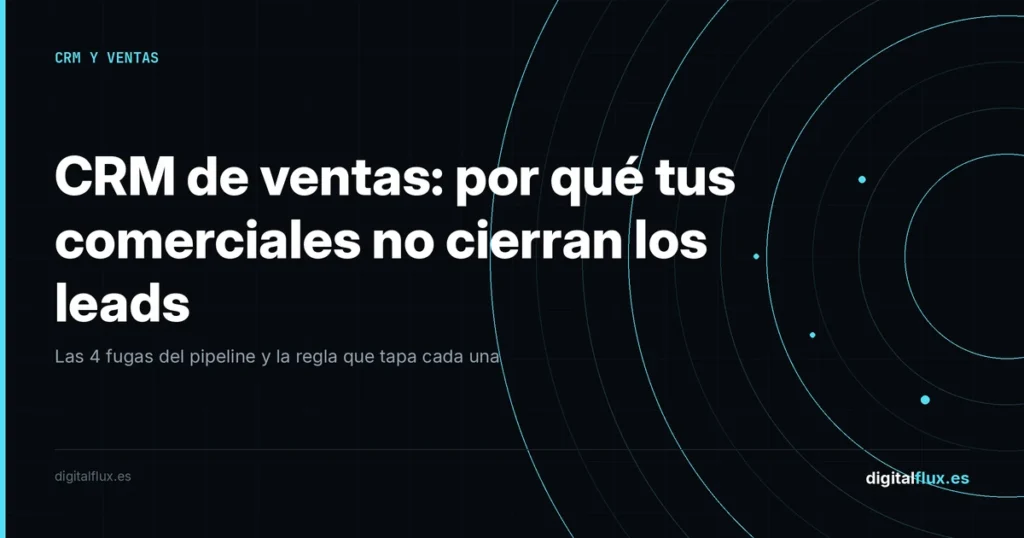 CRM de ventas: dónde se pierden los leads entre el primer contacto y el cierre